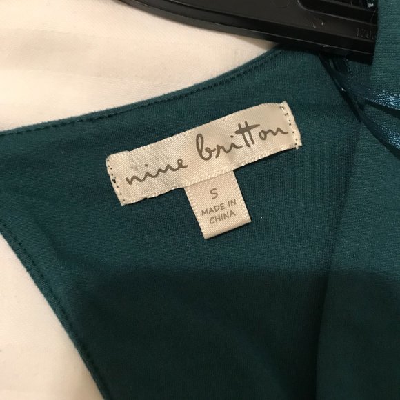 New NINE BRITTON WOMEN'S GREEN DRESS - Picture 3 of 4